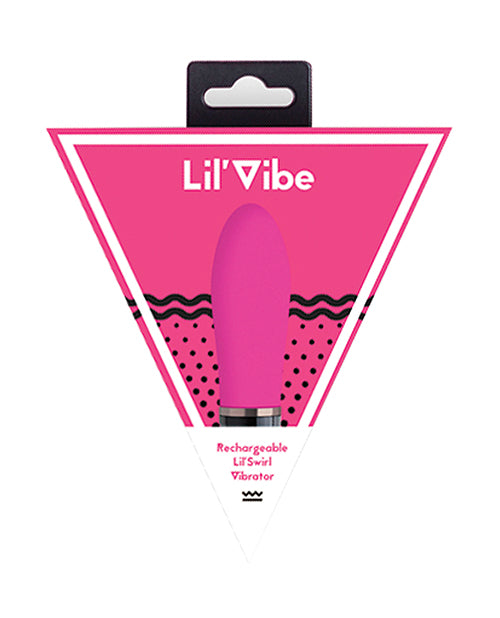 Lil' Vibe Swirl Rechargeable Vibrator - Pink - Naughtyaddiction.com