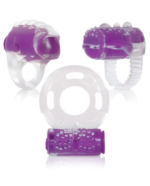 Evolved Ring True Unique Pleasure Rings Kit - 3 Pack Clear-purple - Naughtyaddiction.com
