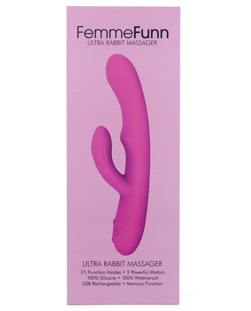 Femme Funn Ultra Rabbit - Pink - Naughtyaddiction.com