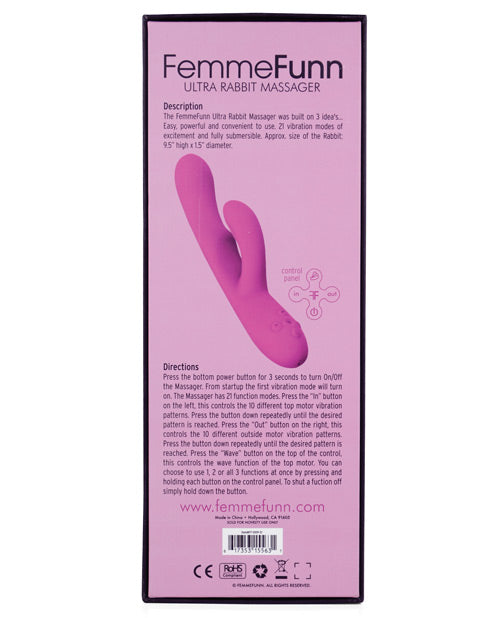 Femme Funn Ultra Rabbit - Pink - Naughtyaddiction.com