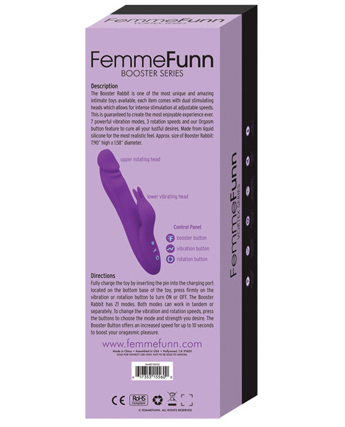 Femme Funn Booster Rabbit - Purple - Naughtyaddiction.com