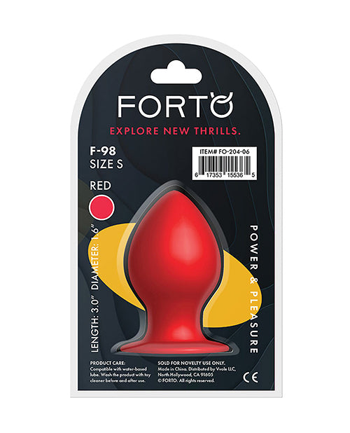 Forto F-98 Plug - Small Red - Naughtyaddiction.com