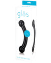 Glas Double Bull Glass Dildo - Black - Naughtyaddiction.com
