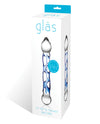Glas 6.5" Tip Textured Glass Dildo - Naughtyaddiction.com