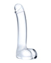 Glas 7" Realistic Curved Glass G-spot Dildo - Naughtyaddiction.com