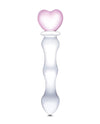 Glas 8" Sweetheart Glass Dildo - Pink-clear - Naughtyaddiction.com