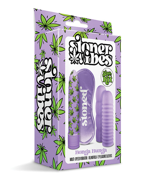 Stoner Vibes Bonga Bunga Stash Kit - Purple - Naughtyaddiction.com