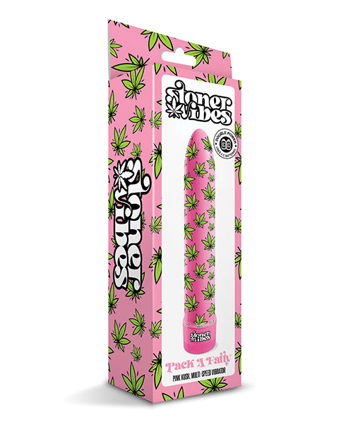 Stoner Vibes Pack A Fatty Multi Speed Vibrator - Pink Kush - Naughtyaddiction.com
