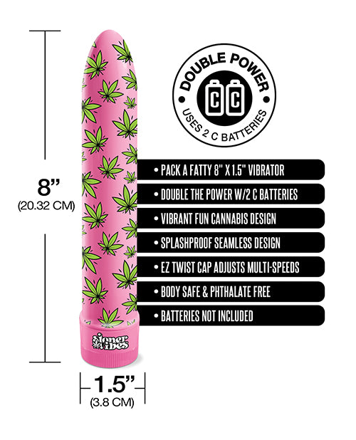 Stoner Vibes Pack A Fatty Multi Speed Vibrator - Pink Kush - Naughtyaddiction.com