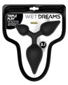 Wet Dreams Triple Play Anal Plug - Black - Naughtyaddiction.com