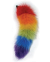 Rainbow Foxy Tail Butt Plug - Naughtyaddiction.com