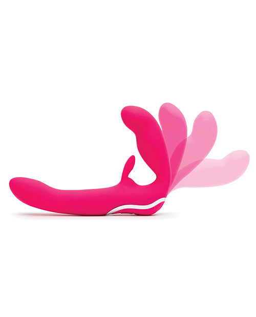 Happy Rabbit Strapless Strap On Rabbit Vibe - Pink - Naughtyaddiction.com