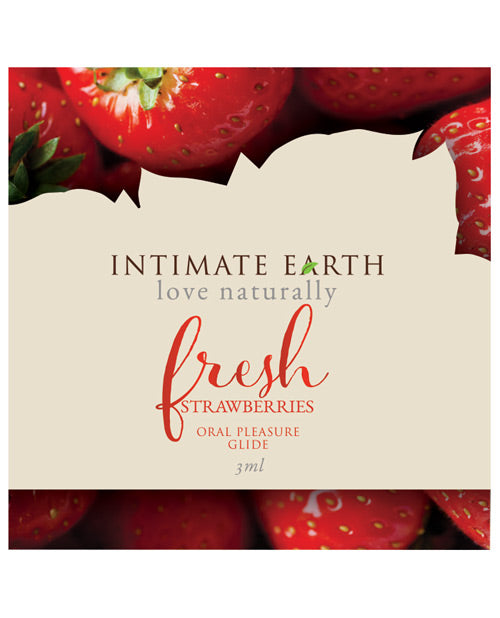 Intimate Earth Lubricant Foil - 3 Ml Fresh Strawberries - Naughtyaddiction.com