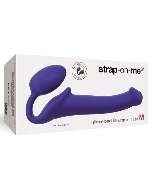 Strap On Me Silicone Bendable Strapless Strap On Medium - Purple - Naughtyaddiction.com