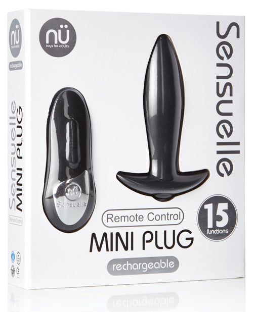 Nu Sensuelle Remote Control Rechargeable Mini Plug - Black - Naughtyaddiction.com