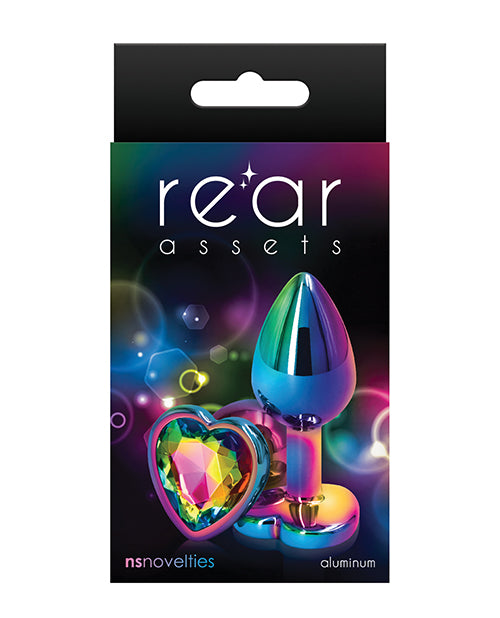Rear Assets Multicolor Heart Small - Rainbow - Naughtyaddiction.com