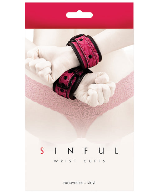 Sinful Wrist Cuffs - Pink - Naughtyaddiction.com