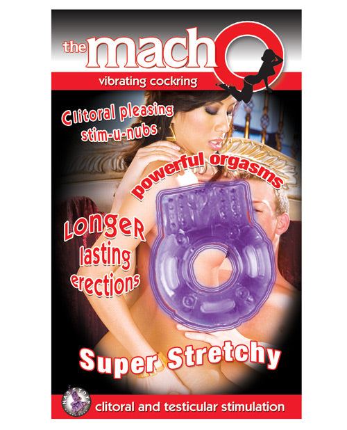 The Macho Vibrating Cockring - Purple - Naughtyaddiction.com