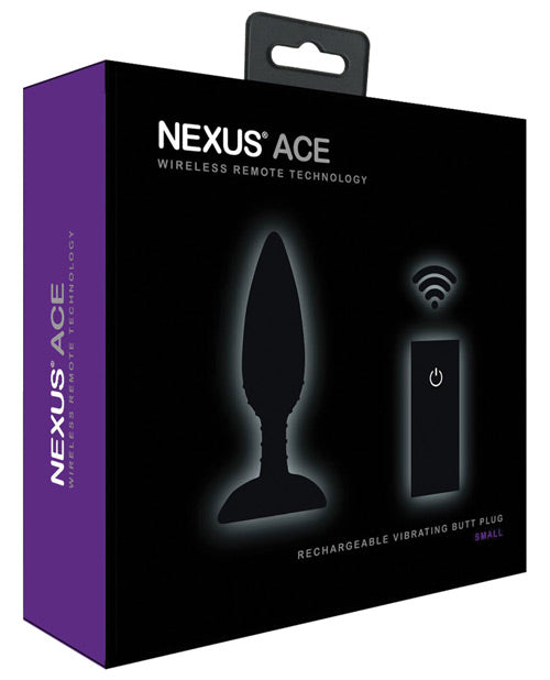 Nexus Ace Remote Control Butt Plug Small - Black - Naughtyaddiction.com