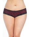 Cage Back Lace Panty Black-red 1x-2x - Naughtyaddiction.com