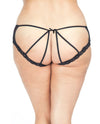 Cage Back Lace Panty Black-red 3x-4x - Naughtyaddiction.com