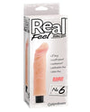 Real Feel No. 6  Long 8" Vibe Waterproof - Mutli-speed Flesh - Naughtyaddiction.com