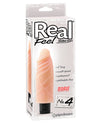Real Feel No. 4  Long 6" Vibe Waterproof - Mutli-speed Flesh - Naughtyaddiction.com
