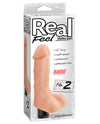 Real Feel No.2 Long 7.5" Vibe Waterproof - Mutli-speed Flesh - Naughtyaddiction.com