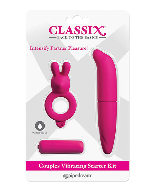 Classix Couples Vibrating Starter Kit - Pink - Naughtyaddiction.com
