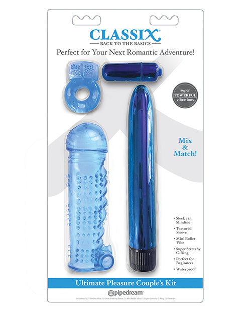 Classix Ultimate Pleasure Couples Kit - Blue - Naughtyaddiction.com