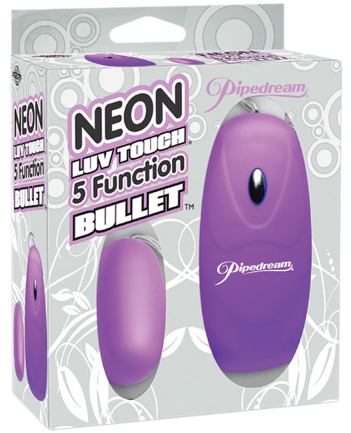 Neon Luv Touch Bullet - 5 Function Purple - Naughtyaddiction.com