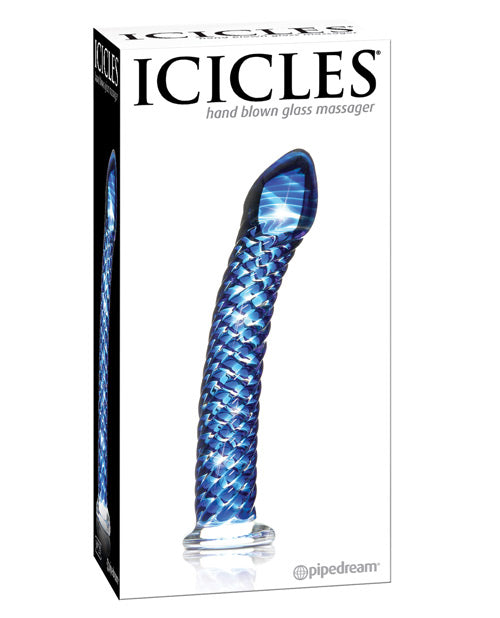 Icicles No. 29 Hand Blown Glass - Clear W-ridges - Naughtyaddiction.com