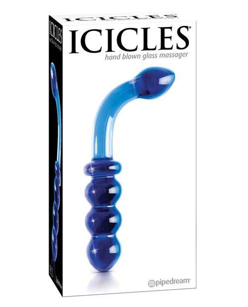 Icicles  No. 31 Hand Blown Glass - Blue G Spot - Naughtyaddiction.com