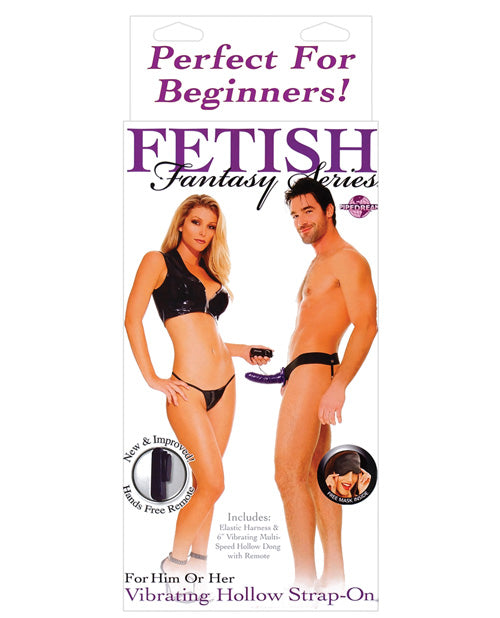 Fetish Fantasy Series For Him Or Her Vibrating Hollow Strap-on - Purple - Naughtyaddiction.com