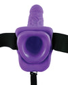 Fetish Fantasy Series 7" Vibrating Hollow Strap On W-balls - Purple - Naughtyaddiction.com