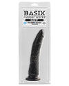 Basix Rubber Works Slim 7" W-suction Cup - Black - Naughtyaddiction.com