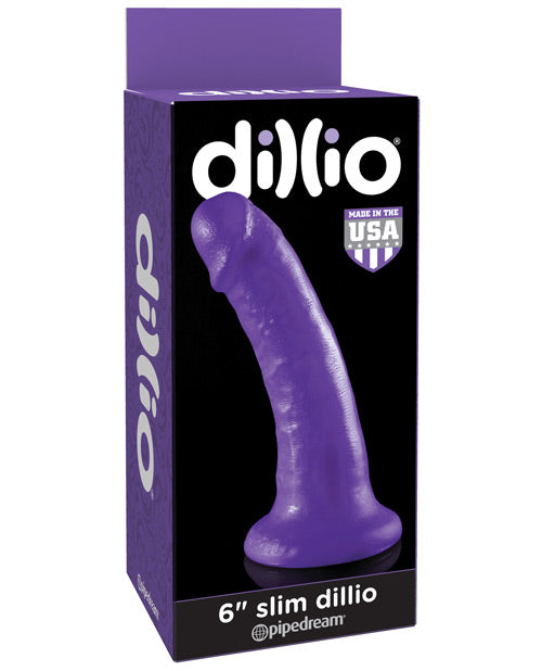 Dillio 6" Slim Dillio - Purple - Naughtyaddiction.com