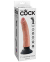 King Cock 7" Vibrating Cock - Flesh - Naughtyaddiction.com