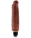 King Cock  7" Vibrating Stiffy - Brown - Naughtyaddiction.com