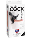King Cock Strap On Harness W-6" Cock - Flesh - Naughtyaddiction.com