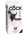 King Cock Strap On Harness W-8" Cock - Brown - Naughtyaddiction.com