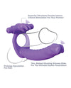 Fantasy C-ringz Silicone Double Pene Rabbit - Purple - Naughtyaddiction.com
