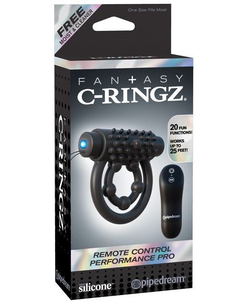 Fantasy C-ringz Remote Control Performance Pro - Black - Naughtyaddiction.com