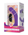 Pegasus 6" Rechargeable Curved Peg W-adjustable Harness & Remote Set - Purple - Naughtyaddiction.com