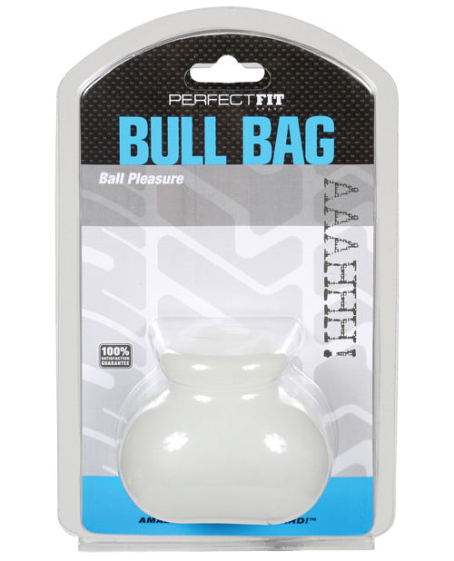 Perfect Fit Bull Bag 3-4" Ball Stretcher - Clear - Naughtyaddiction.com