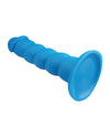 Rock Candy Suga Daddy 9.5" Silicone Dildo - Blue - Naughtyaddiction.com