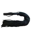 Rouge Suede Flogger W-leather Handle - Black - Naughtyaddiction.com