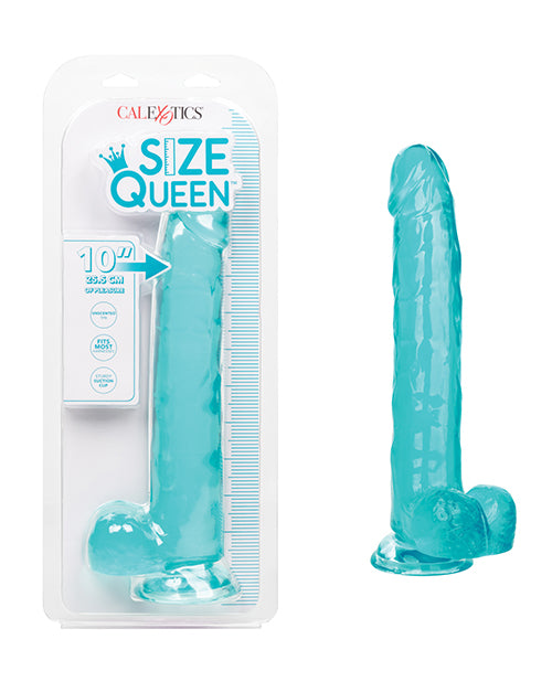 Size Queen 10" Dildo - Blue - Naughtyaddiction.com