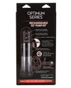 Optimum Series Rechargeable Ez Pump Kit - Clear - Naughtyaddiction.com