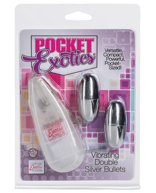 Pocket Exotics Double Silver Bullets - Naughtyaddiction.com